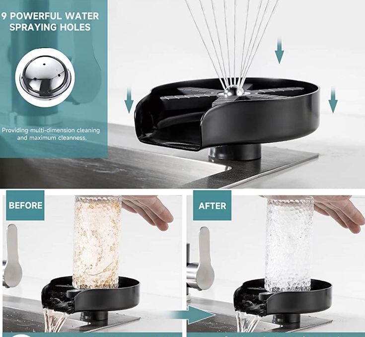 High Pressure Faucet Glass Automatic Cup Washer Bar