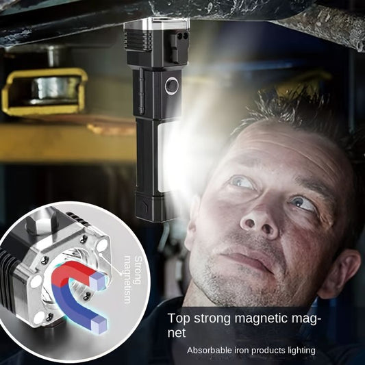 Powerful, Rechargeable LED Flashlight: Versatile, Multifunctional Lighting Solution!