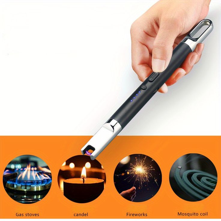 Electric USB Rechargeable Lighter – Windproof Arc Lighter with LED Night Light | Flameless & Eco-Friendly