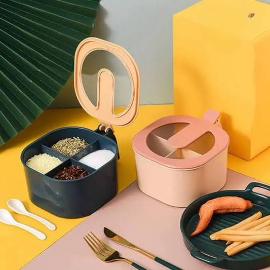 4-in-1 Partition Kitchen Seasoning Box | 1000ml Masala Container