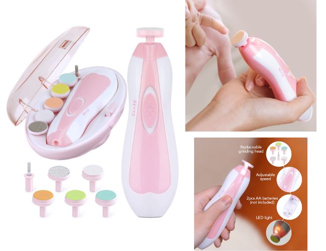 "Electric Nail Clipper Set – Safe, Gentle Baby Nail Trimmer for Infants and Toddlers"