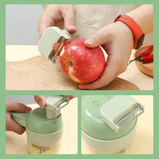 Electric Handheld Hammer Vegetable Cutter Set