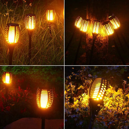 Solar Torch Lights With Flickering Flames