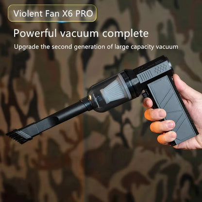 2-in-1 Turbo Fan & Dust Vacuum | Portable Rechargeable