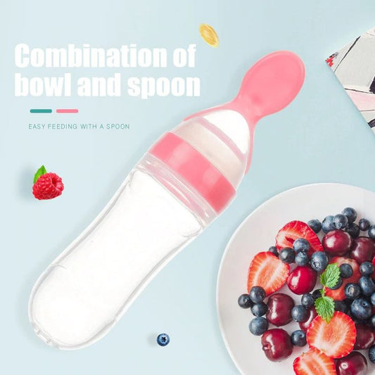 Silicone Baby Spoon Feeder Bottle – Easy & Mess-Free Baby Feeding