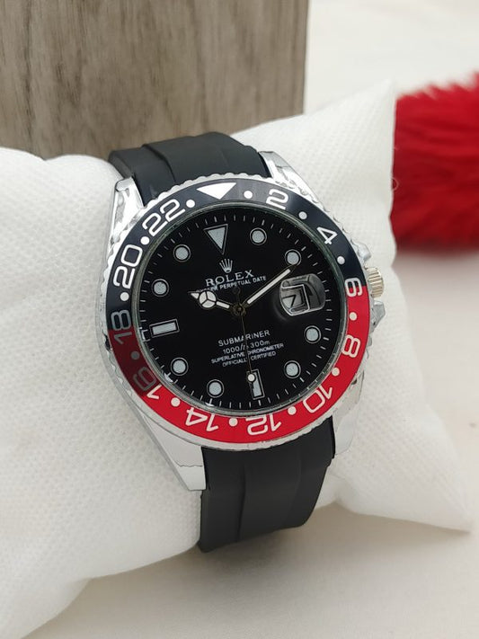 Rolex Oyster Perpetual-Inspired Two-Tone Luxury Watch – Premium Adjustable Silicone Strap for Men
