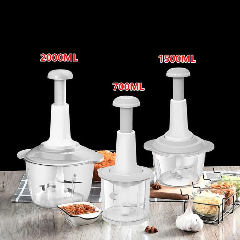 Manual Hand Push Chopper | Multi-functional Vegetable cutter