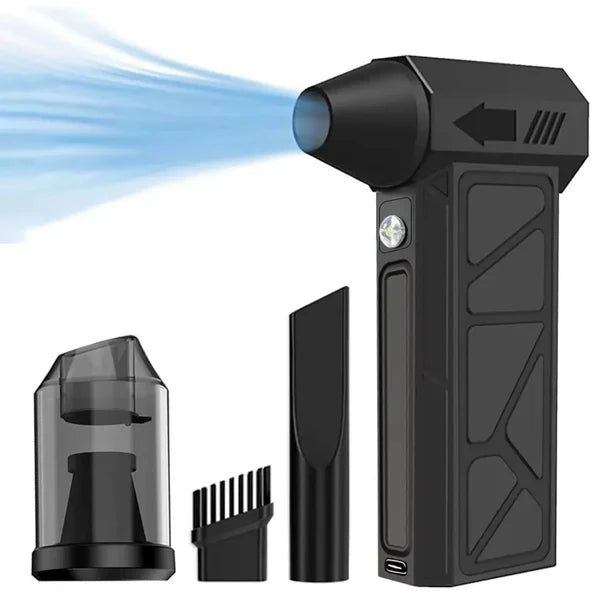 2-in-1 Turbo Fan & Dust Vacuum | Portable Rechargeable