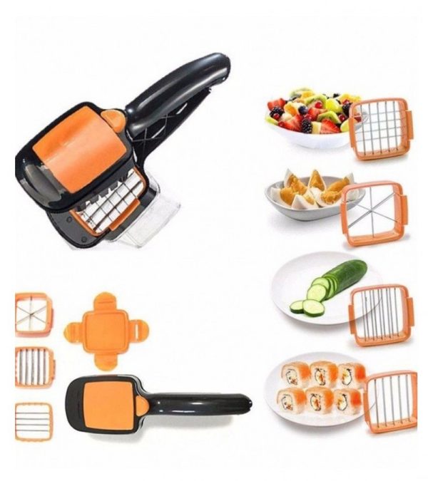 Nicer Dicer Quick 5-in-1 Vegetable & Fruit Cutter | Multi-Functional Slicer & Chopper (Random Color)