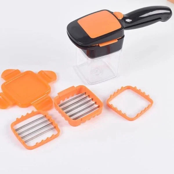 Nicer Dicer Quick 5-in-1 Vegetable & Fruit Cutter | Multi-Functional Slicer & Chopper (Random Color)