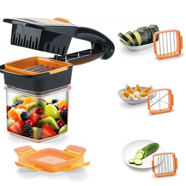 Nicer Dicer Quick 5-in-1 Vegetable & Fruit Cutter | Multi-Functional Slicer & Chopper (Random Color)