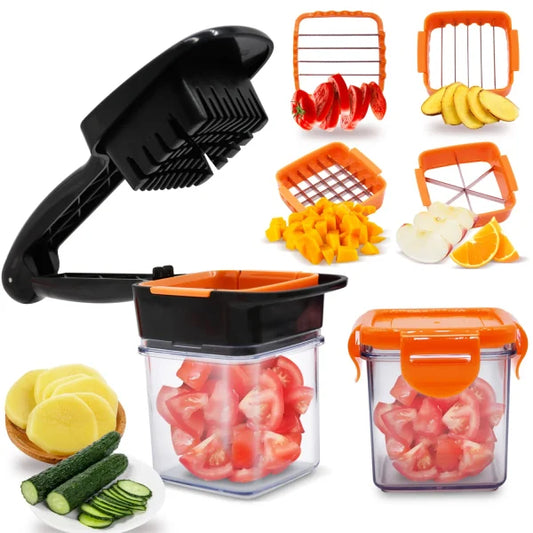 Nicer Dicer Quick 5-in-1 Vegetable & Fruit Cutter | Multi-Functional Slicer & Chopper (Random Color)