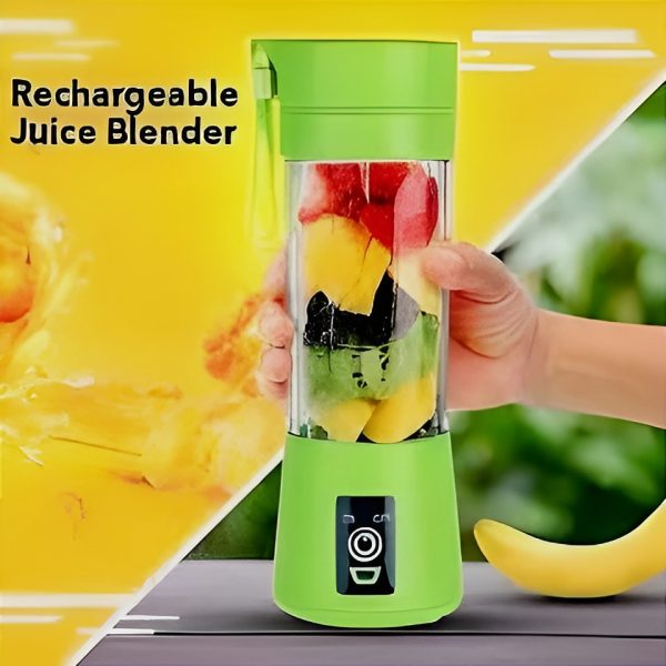 Portable Mini 6-Blade Juicer Blender | USB Rechargeable Outdoor Juicing Cup (380ml) – Random Color