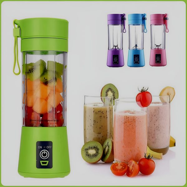 Portable Mini 6-Blade Juicer Blender | USB Rechargeable Outdoor Juicing Cup (380ml) – Random Color