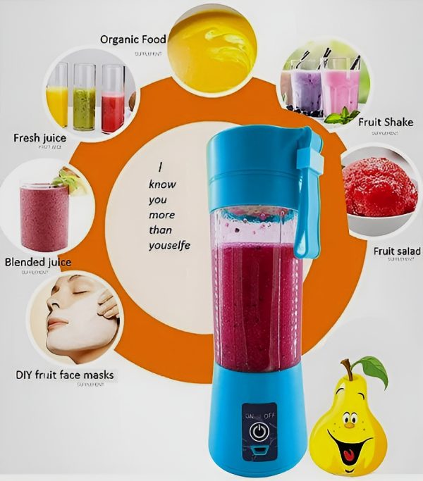 Portable Mini 6-Blade Juicer Blender | USB Rechargeable Outdoor Juicing Cup (380ml) – Random Color