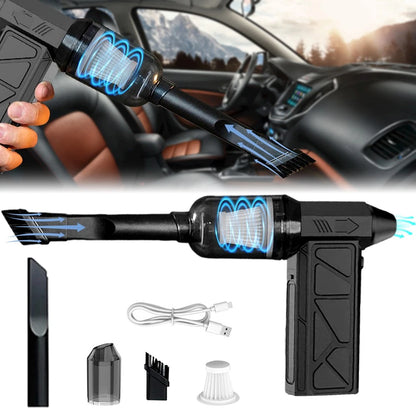 2-in-1 Turbo Fan & Dust Vacuum | Portable Rechargeable