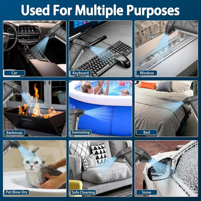 2-in-1 Turbo Fan & Dust Vacuum | Portable Rechargeable