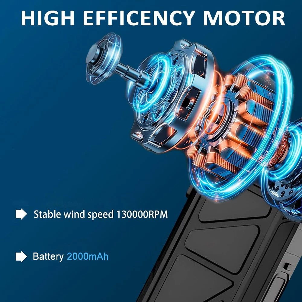 2-in-1 Turbo Fan & Dust Vacuum | Portable Rechargeable