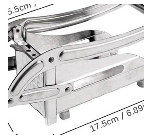 Stainless Steel French Fries Potato Cutter | Double Blade Heavy-Duty Slicer for Perfect Fries